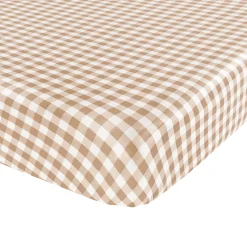 Best Kyte Baby Crib Sheet in Gingham Bisque
