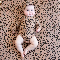 Online Kyte Baby Crib Sheet in Latte Leopard