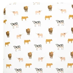 Hot Kyte Baby Crib Sheet in Moo
