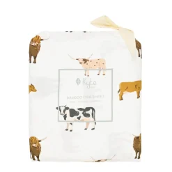 Hot Kyte Baby Crib Sheet in Moo