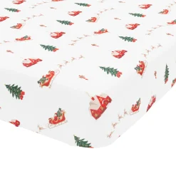 Hot Kyte Baby Crib Sheet in Santa Sleigh