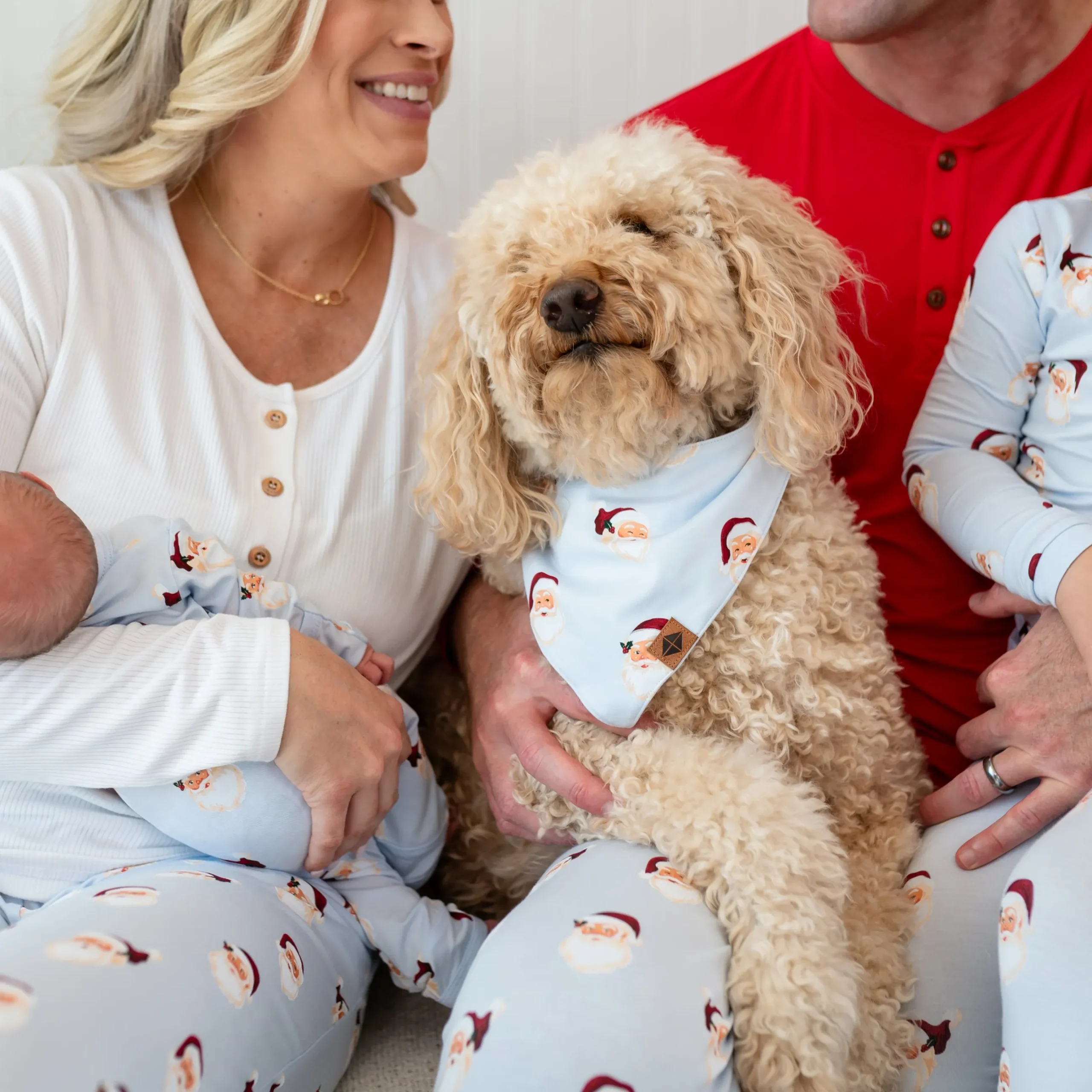 New Kyte Baby Dog Bandana in Vintage Santa