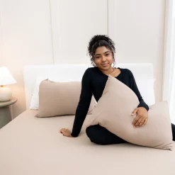 Kyte Baby Fitted Sheet with Pillowcases in Almond