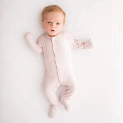 Hot Kyte Baby Footie in Blush