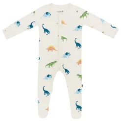 Best Kyte Baby Footie in Ecru Roar