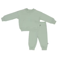 Hot Kyte Baby French Terry Jogger Set in Thyme