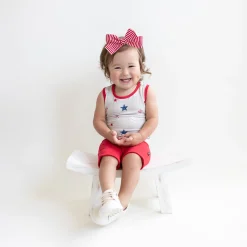 Discount Kyte Baby Harem Shorts in Cardinal