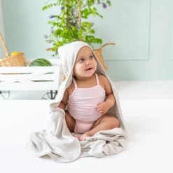 Hot Kyte Baby Hooded Bath Towel in Oat
