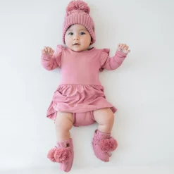 Discount Kyte Baby Knit Booties in Apple Blossom