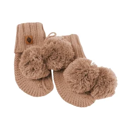 Online Kyte Baby Knit Booties in Latte