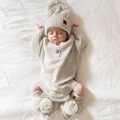 Online Kyte Baby Knit Booties in Oat