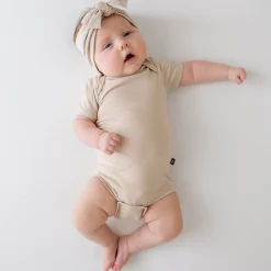 Online Kyte Baby Knotted Bow Headband in Bisque