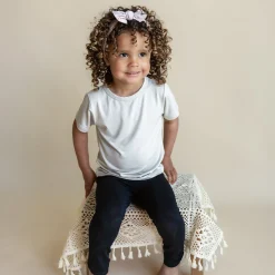 Hot Kyte Baby Knotted Bow Headband in Blush