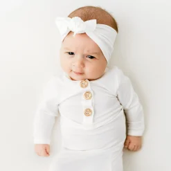 Outlet Kyte Baby Knotted Bow Headband in Cloud