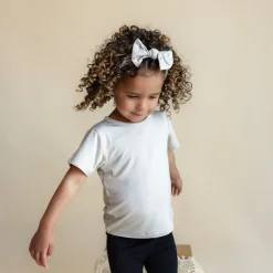 Hot Kyte Baby Knotted Bow Headband in Oat