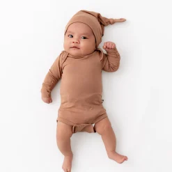 Hot Kyte Baby Knotted Cap in Latte