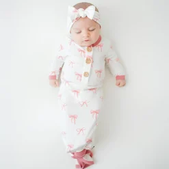 Best Kyte Baby Knotted Gown with Set in Bow