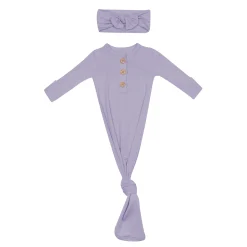 Discount Kyte Baby Knotted Gown with Bow Set in Taro