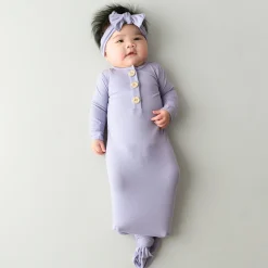 Discount Kyte Baby Knotted Gown with Bow Set in Taro