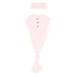Clearance Kyte Baby Knotted Gown with Bow Set in Sakura
