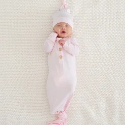 Best Kyte Baby Knotted Gown with Hat Set in Sakura
