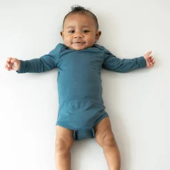 Sale Kyte Baby Long Sleeve Bodysuit in Atlantic