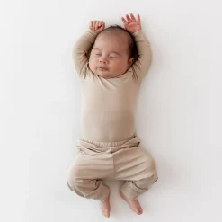Online Kyte Baby Long Sleeve Bodysuit in Bisque