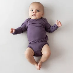 Clearance Kyte Baby Long Sleeve Bodysuit in Currant
