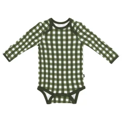 Online Kyte Baby Long Sleeve Bodysuit in Gingham Fir