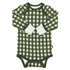 Online Kyte Baby Long Sleeve Bodysuit in Gingham Fir