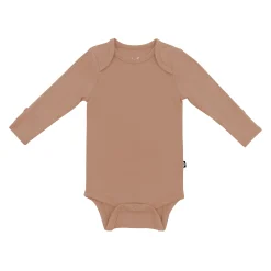 Discount Kyte Baby Long Sleeve Bodysuit in Latte