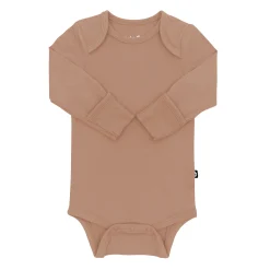 Discount Kyte Baby Long Sleeve Bodysuit in Latte
