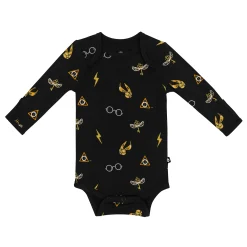 Outlet Kyte Baby Long Sleeve Bodysuit in Midnight Icon