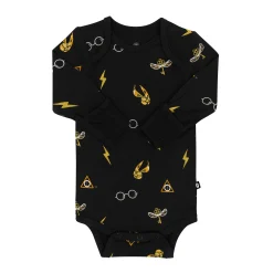Outlet Kyte Baby Long Sleeve Bodysuit in Midnight Icon