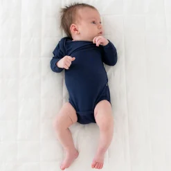 Best Kyte Baby Long Sleeve Bodysuit in Navy