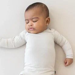 New Kyte Baby Long Sleeve Bodysuit in Oat