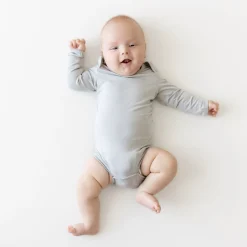 Discount Kyte Baby Long Sleeve Bodysuit in Storm