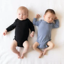 Best Kyte Baby Long Sleeve Bodysuit in Slate