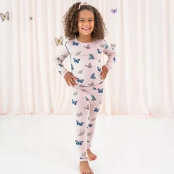 Discount Kyte Baby Long Sleeve Pajamas in Blush Butterfly