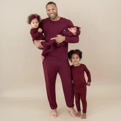 Hot Kyte Baby Long Sleeve Pajamas in Burgundy