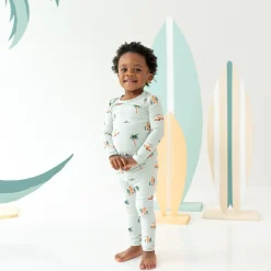 New Kyte Baby Long Sleeve Pajamas in Dew Surf