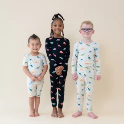 New Kyte Baby Long Sleeve Pajamas in Ecru Roar