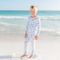Hot Kyte Baby Long Sleeve Pajamas in Harbor