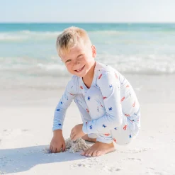 Hot Kyte Baby Long Sleeve Pajamas in Harbor