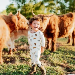 Online Kyte Baby Long Sleeve Pajamas in Moo