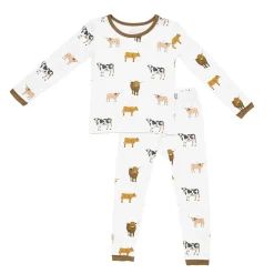 Online Kyte Baby Long Sleeve Pajamas in Moo