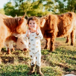 Online Kyte Baby Long Sleeve Pajamas in Moo