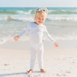 Hot Kyte Baby Long Sleeve Pajamas in Small Mist Stripe