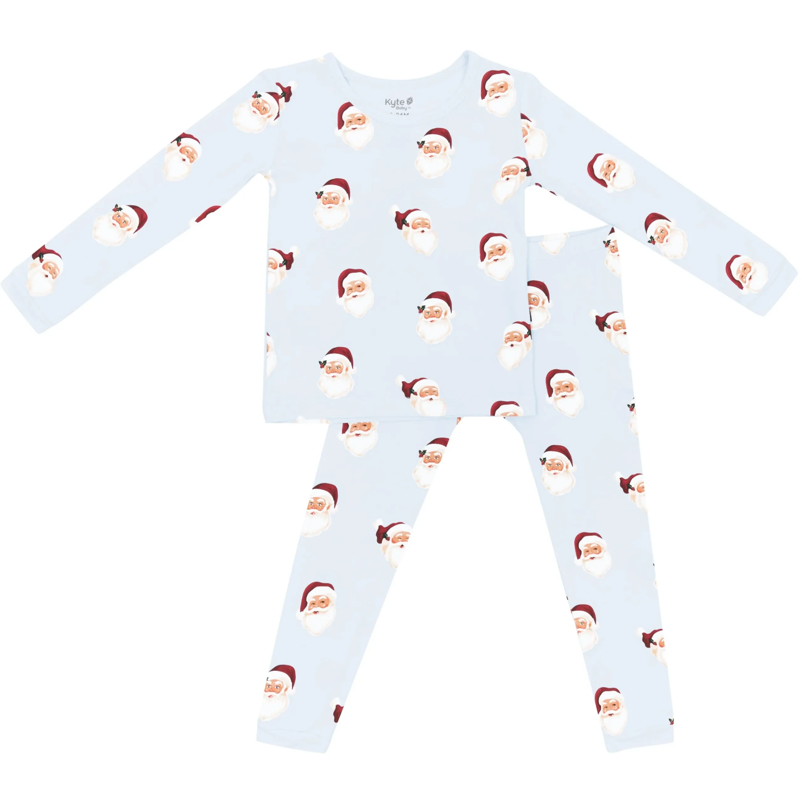 Discount Kyte Baby Long Sleeve Pajamas in Vintage Santa