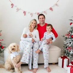 Discount Kyte Baby Long Sleeve Pajamas in Vintage Santa